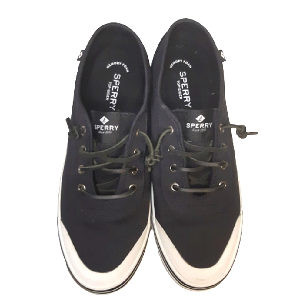 Sperry Top Sider Memory Foam slip on boat Shoe Canvas Sneaker Vans Kedds
